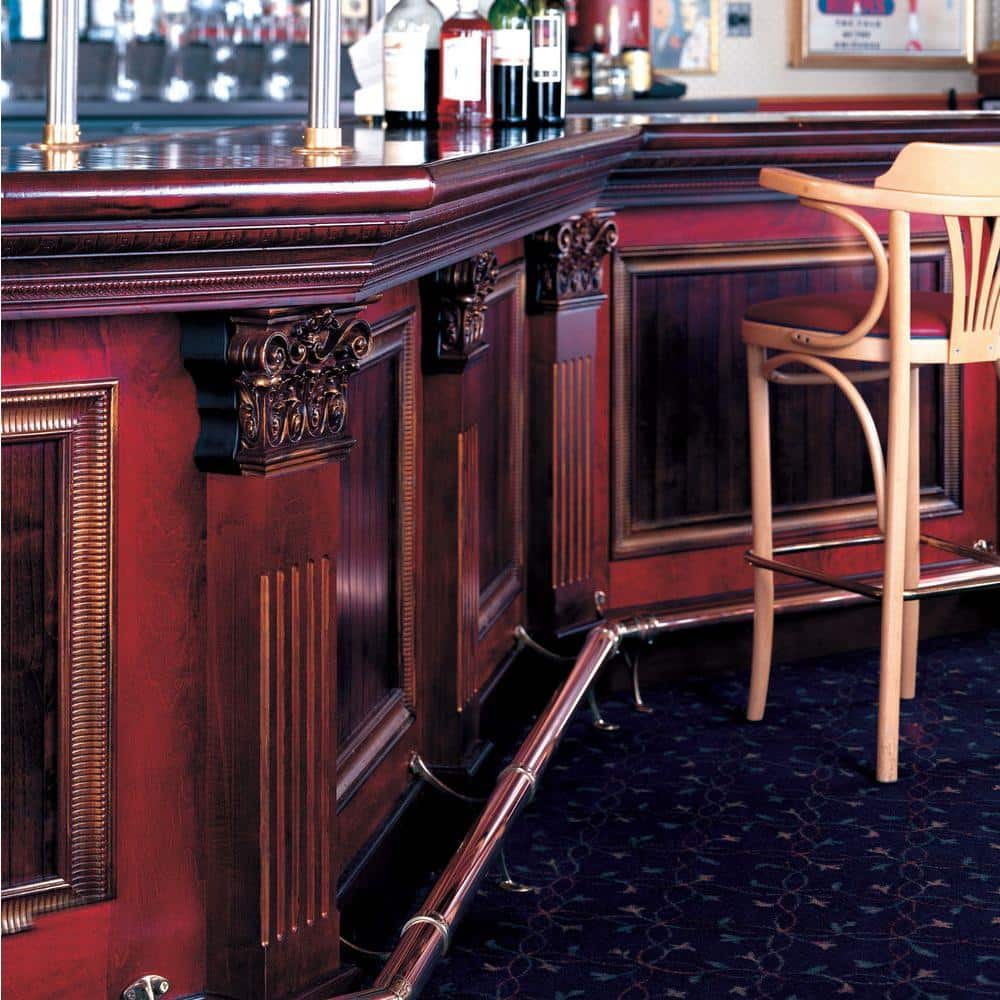 Lido Designs 8 ft. Solid Brass Bar Foot Rail Kit