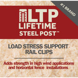 LIFETIME STEEL POST 5 in. x 4 in. x 2 in. LTP Galvanized Steel Rail Support Clips (6-Pack)