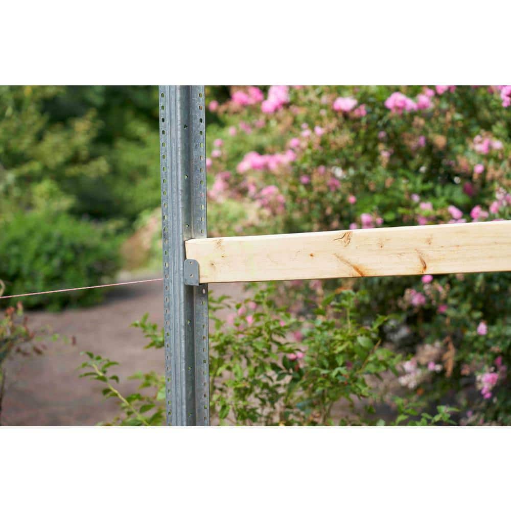 LIFETIME STEEL POST 5 in. x 4 in. x 2 in. LTP Galvanized Steel Rail Support Clips (6-Pack)