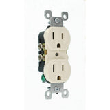 Leviton 15 Amp Residential Grade Grounding Duplex Outlet, Light Almond (10-Pack)