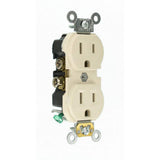 Leviton 15 Amp Commercial Grade Duplex Outlet, Light Almond
