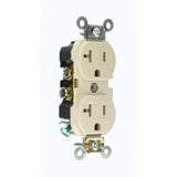 Leviton 20 Amp Commercial Grade Duplex Outlet, Light Almond, NEMA 5-20R
