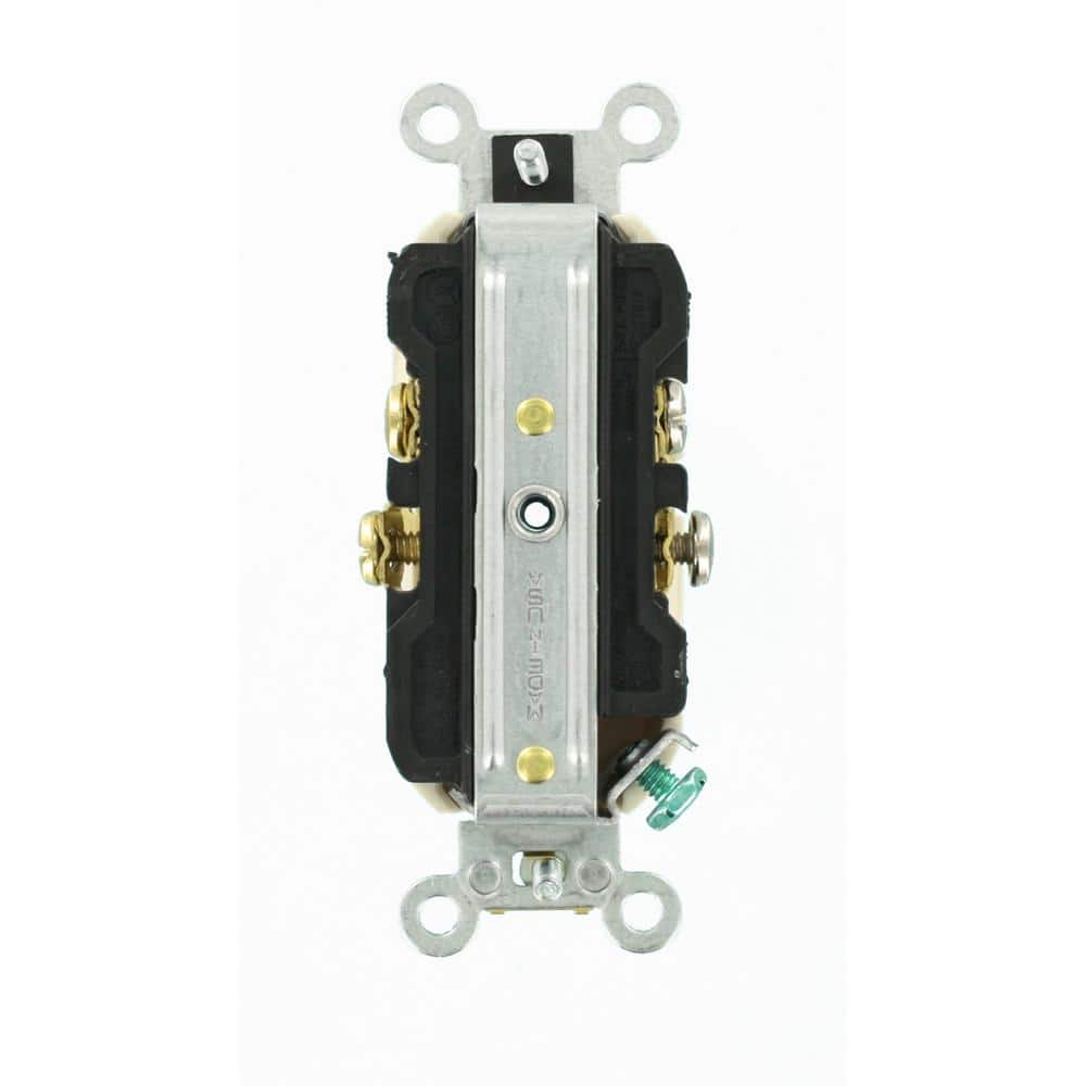 Leviton 20 Amp Commercial Grade Duplex Outlet, Light Almond, NEMA 5-20R
