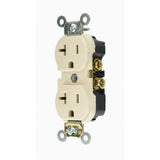 Leviton 20 Amp Commercial Grade Duplex Outlet, Light Almond, NEMA 5-20R