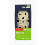 Leviton 20 Amp Commercial Grade Duplex Outlet, Light Almond, NEMA 5-20R