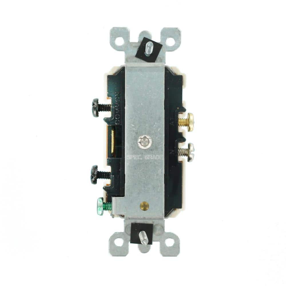 Leviton 15 Amp Tamper-Resistant Combination Switch/Outlet, Light Almond