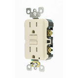 Leviton 15 Amp 125-Volt Duplex SmarTest Self-Test SmartlockPro Tamper Resistant GFCI Outlet, Light Almond (3-Pack)