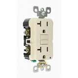 Leviton 20 Amp Self-Test SmartlockPro Slim Duplex GFCI Outlet, Light Almond
