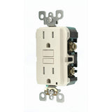 Leviton 15 Amp 125-Volt SmartlockPro SmarTest Tamper-Resistant GFCI Duplex Outlet, Light Almond (GFTR1-KT)