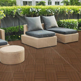 Tidoin Outdoor 1 ft. x 1 ft. Composite Deck Tile in Light Brown(20 Per Box)