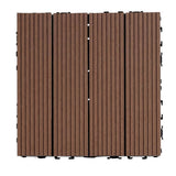 Tidoin Outdoor 1 ft. x 1 ft. Composite Deck Tile in Light Brown(20 Per Box)