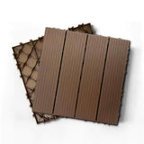 Tidoin Outdoor 1 ft. x 1 ft. Composite Deck Tile in Light Coffee(35 Per Box)