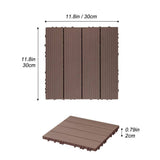 Tidoin Outdoor 1 ft. x 1 ft. Composite Deck Tile in Light Coffee(35 Per Box)