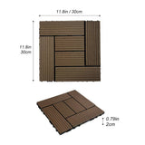 Tidoin Outdoor 1 ft. x 1 ft. Composite Deck Tile in Light Coffee(20 Per Box)