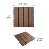 Tidoin Outdoor 1 ft. x 1 ft. Composite Deck Tile in Light Coffee(20 Per Box)