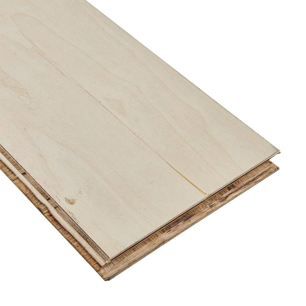 Bruce Time Honored Light Gray Oak 3/8 in. T x 7.3 in. W Click Lock Wire Brushed Engineered Hardwood Flooring (32.6 sq.ft./ctn)