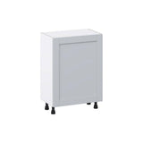 J COLLECTION Cumberland Light Gray Shaker Assembled Base Kitchen Cabinet with Inner Drawers (24 in. W x 34.5 in. H x 14 in. D)