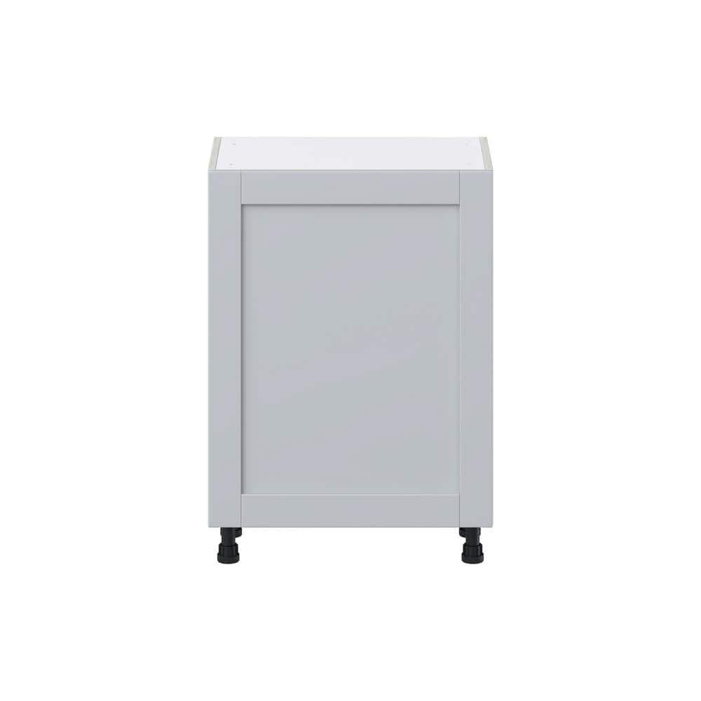 J COLLECTION Cumberland Light Gray Shaker Assembled Base Kitchen Cabinet with Inner Drawers (24 in. W x 34.5 in. H x 14 in. D)