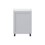 J COLLECTION Cumberland Light Gray Shaker Assembled Base Kitchen Cabinet with Inner Drawers (24 in. W x 34.5 in. H x 14 in. D)