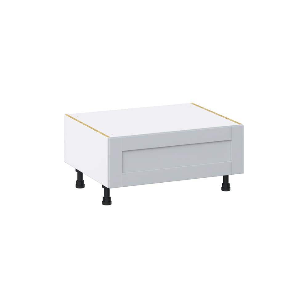 J COLLECTION Cumberland Light Gray Shaker Assembled Base Window Seat Kitchen Cabinet (30 in. W x 14.50 in. H x 24 in. D)