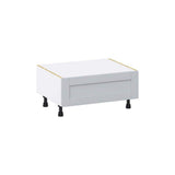 J COLLECTION Cumberland Light Gray Shaker Assembled Base Window Seat Kitchen Cabinet (30 in. W x 14.50 in. H x 24 in. D)