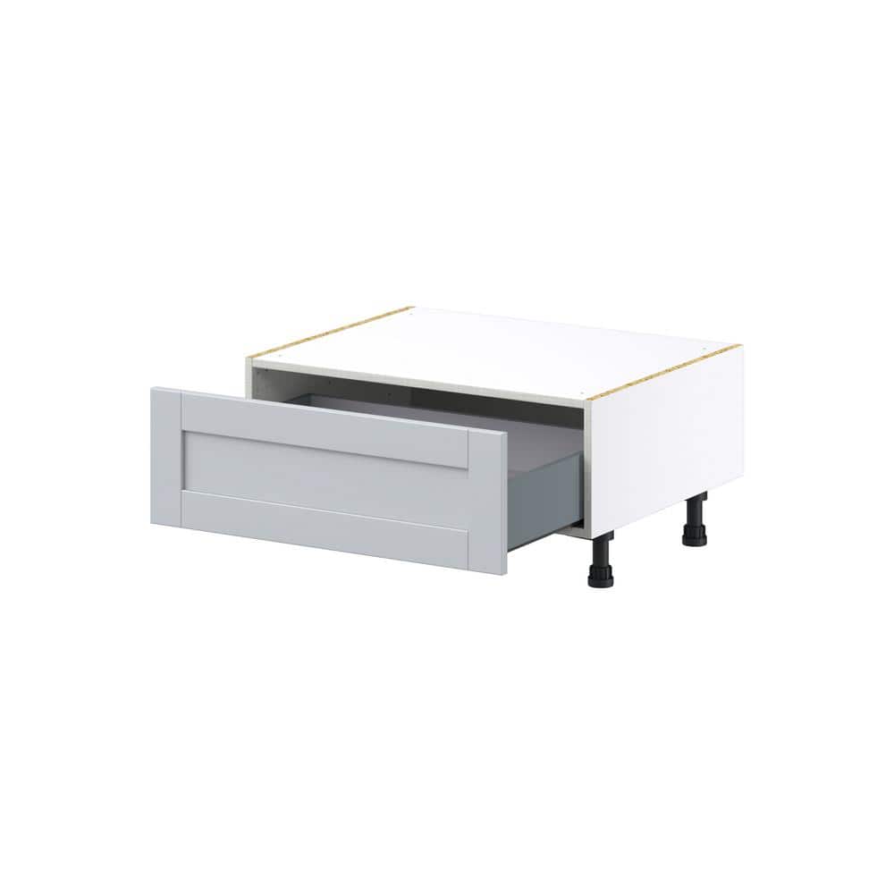 J COLLECTION Cumberland Light Gray Shaker Assembled Base Window Seat Kitchen Cabinet (30 in. W x 14.50 in. H x 24 in. D)