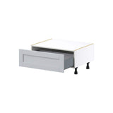 J COLLECTION Cumberland Light Gray Shaker Assembled Base Window Seat Kitchen Cabinet (30 in. W x 14.50 in. H x 24 in. D)