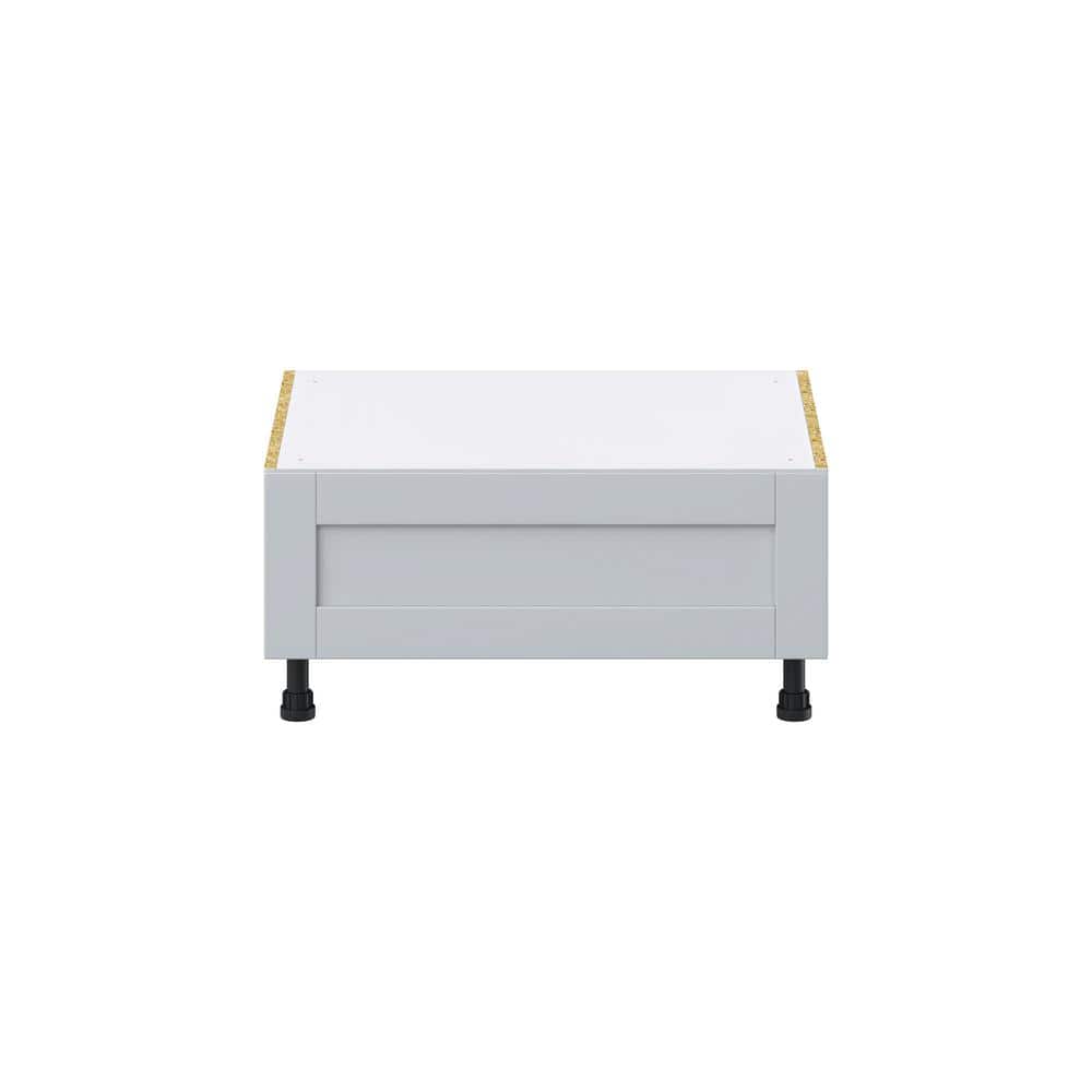 J COLLECTION Cumberland Light Gray Shaker Assembled Base Window Seat Kitchen Cabinet (30 in. W x 14.50 in. H x 24 in. D)