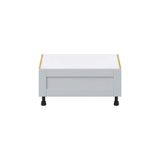 J COLLECTION Cumberland Light Gray Shaker Assembled Base Window Seat Kitchen Cabinet (30 in. W x 14.50 in. H x 24 in. D)