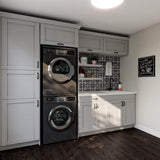 J COLLECTION Cumberland Light Gray Shaker Assembled Sink Base Kitchen Cabinet with a False Front (24 in. W x 34.5 in. H x 24 in. D)