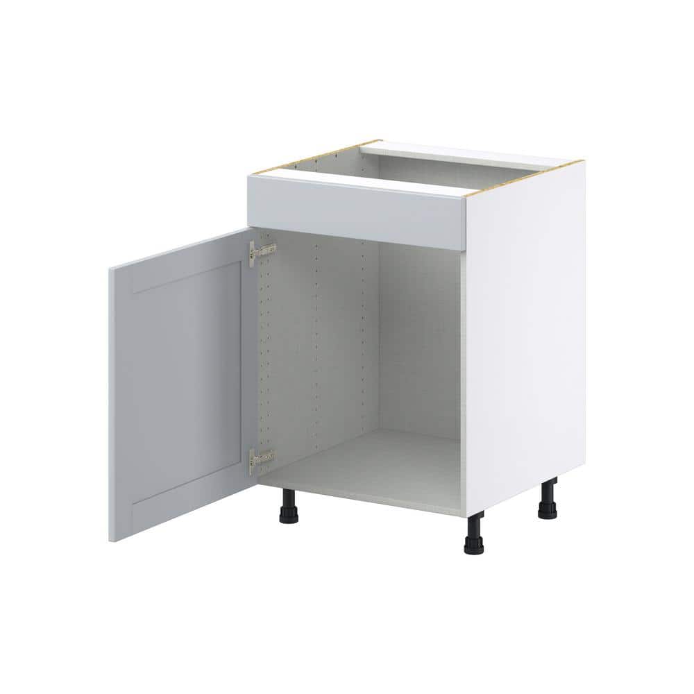 J COLLECTION Cumberland Light Gray Shaker Assembled Sink Base Kitchen Cabinet with a False Front (24 in. W x 34.5 in. H x 24 in. D)