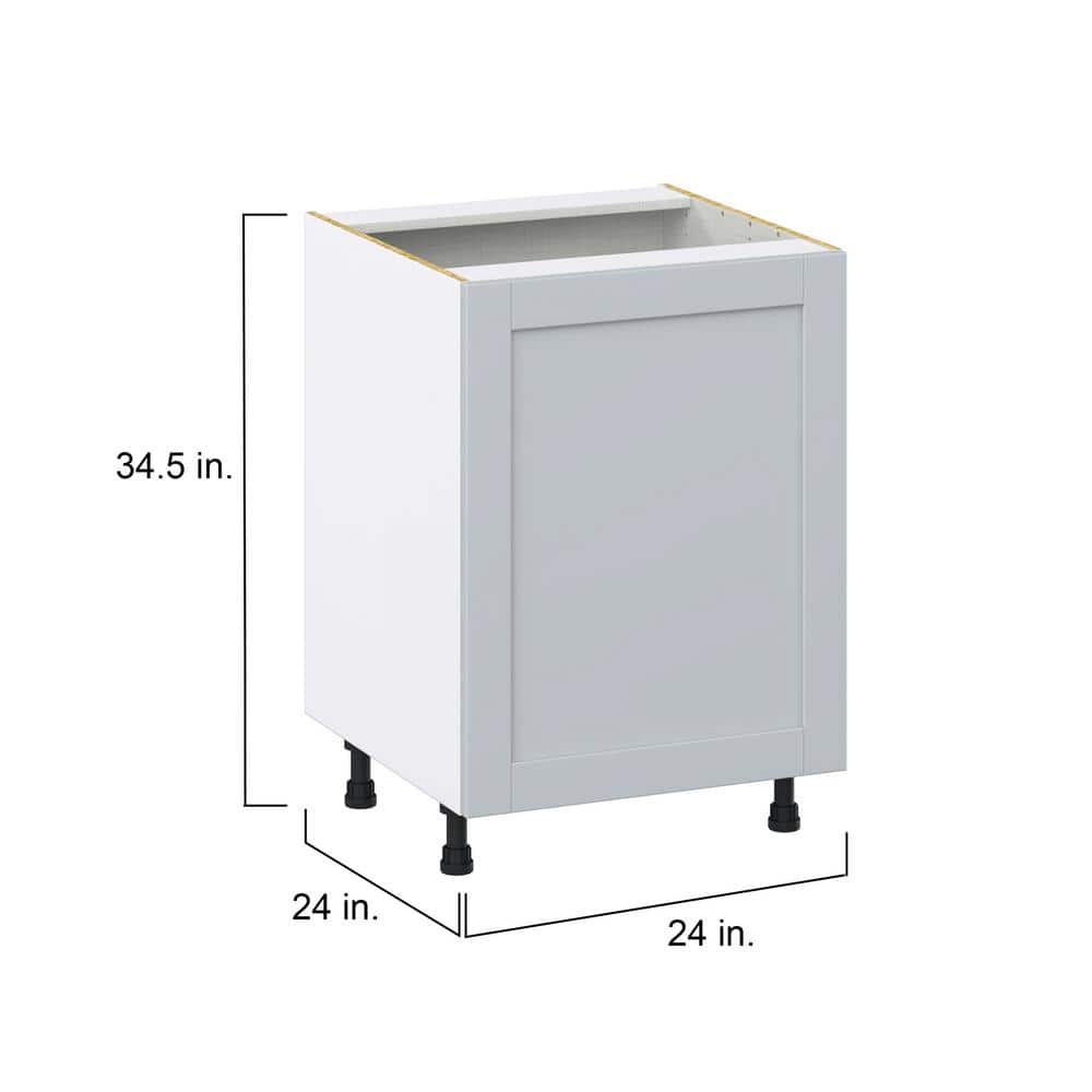 J COLLECTION Cumberland Light Gray Shaker Assembled Sink Base Kitchen Cabinet w/ Full Height Door (24 in. W x 34.5 in. H x 24 in. D)