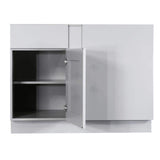LIFEART CABINETRY Anchester Assembled 39x34.5x24 in. Base Blind Corner Cabinet in Light Gray
