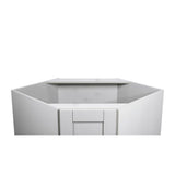 LIFEART CABINETRY Anchester Assembled 36x34.5x24 in. Base Diagonal Cabinet in Light Gray