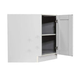 LIFEART CABINETRY Anchester Assembled 36x34.5x24 in. Base Diagonal Cabinet in Light Gray