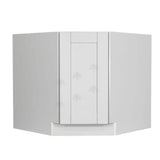 LIFEART CABINETRY Anchester Assembled 36x34.5x24 in. Base Diagonal Cabinet in Light Gray