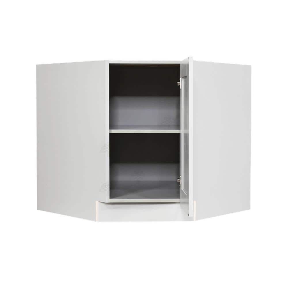 LIFEART CABINETRY Anchester Assembled 36x34.5x24 in. Base Diagonal Cabinet in Light Gray