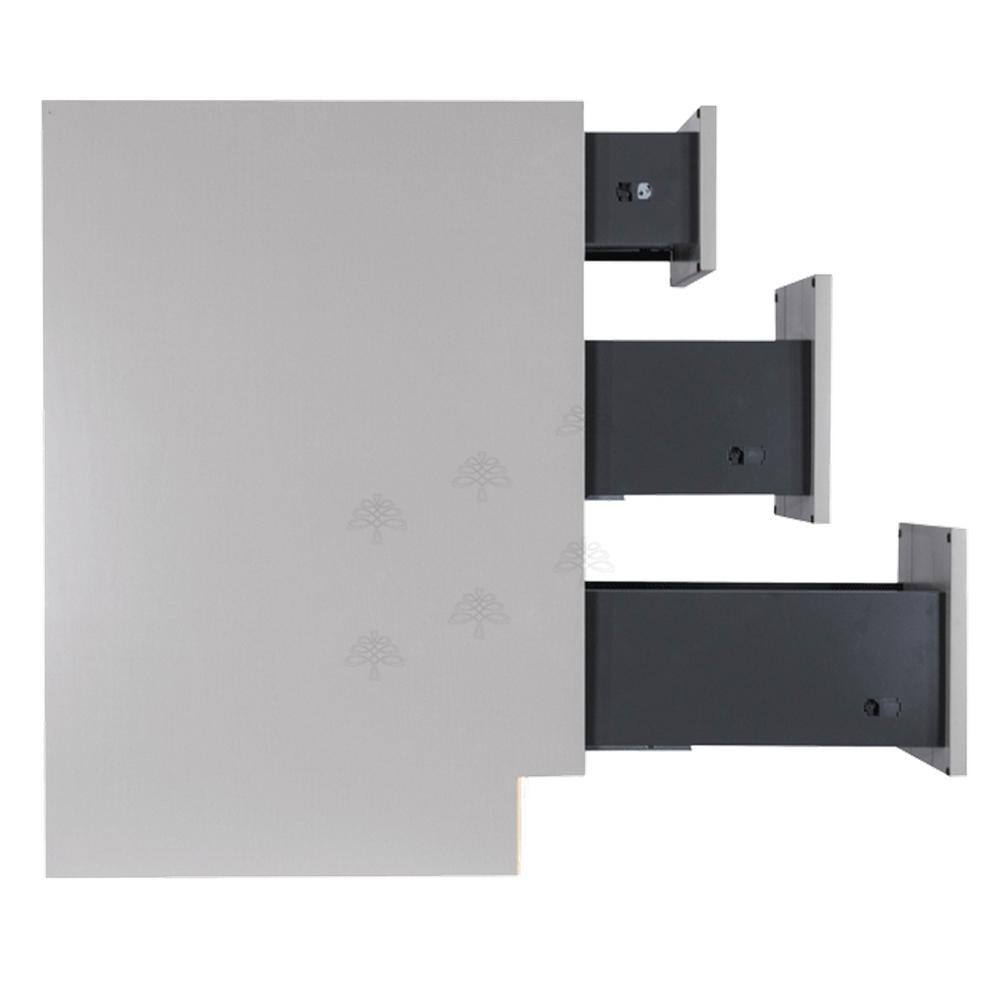 LIFEART CABINETRY Anchester Assembled 21x34.5x24 in. Base Cabinet with 3 Drawers in Light Gray