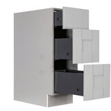 LIFEART CABINETRY Anchester Assembled 21x34.5x24 in. Base Cabinet with 3 Drawers in Light Gray