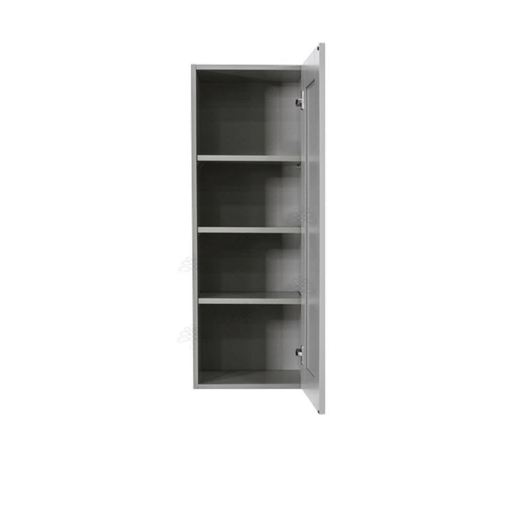 LIFEART CABINETRY Anchester Assembled 12x42x12 in. Wall Cabinet with 1 Door 3 Shelves in Light Gray