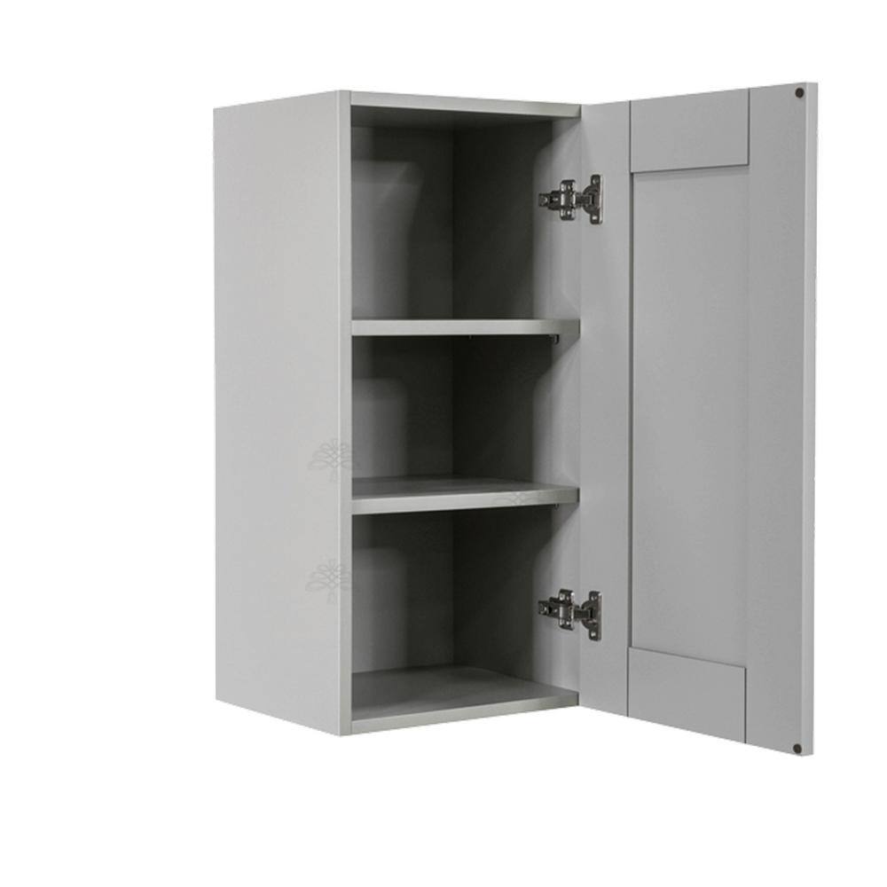 LIFEART CABINETRY Anchester Assembled 21x30x12 in. Wall Cabinet with 1 Door 2 Shelves in Light Gray