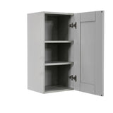 LIFEART CABINETRY Anchester Assembled 21x30x12 in. Wall Cabinet with 1 Door 2 Shelves in Light Gray
