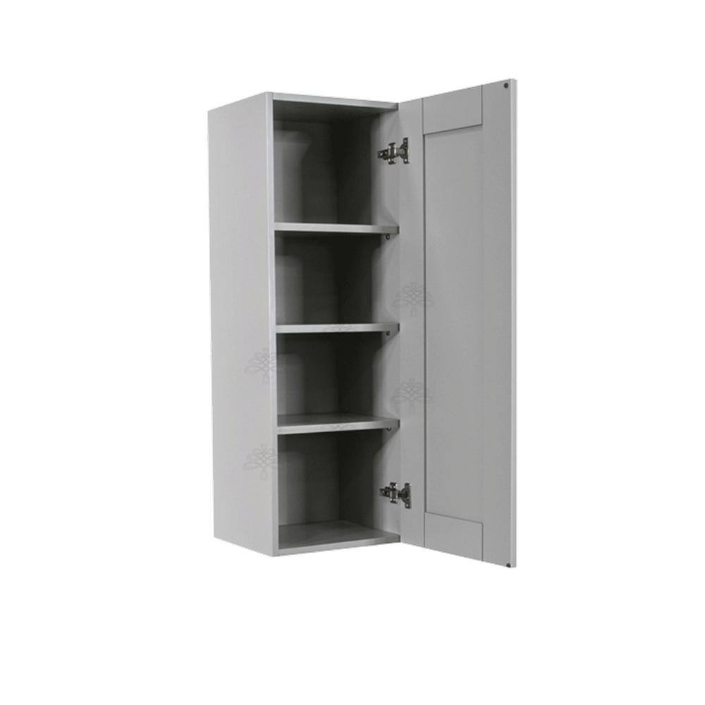 LIFEART CABINETRY Anchester Assembled 21x42x12 in. Wall Cabinet with 1 Door 3 Shelves in Light Gray