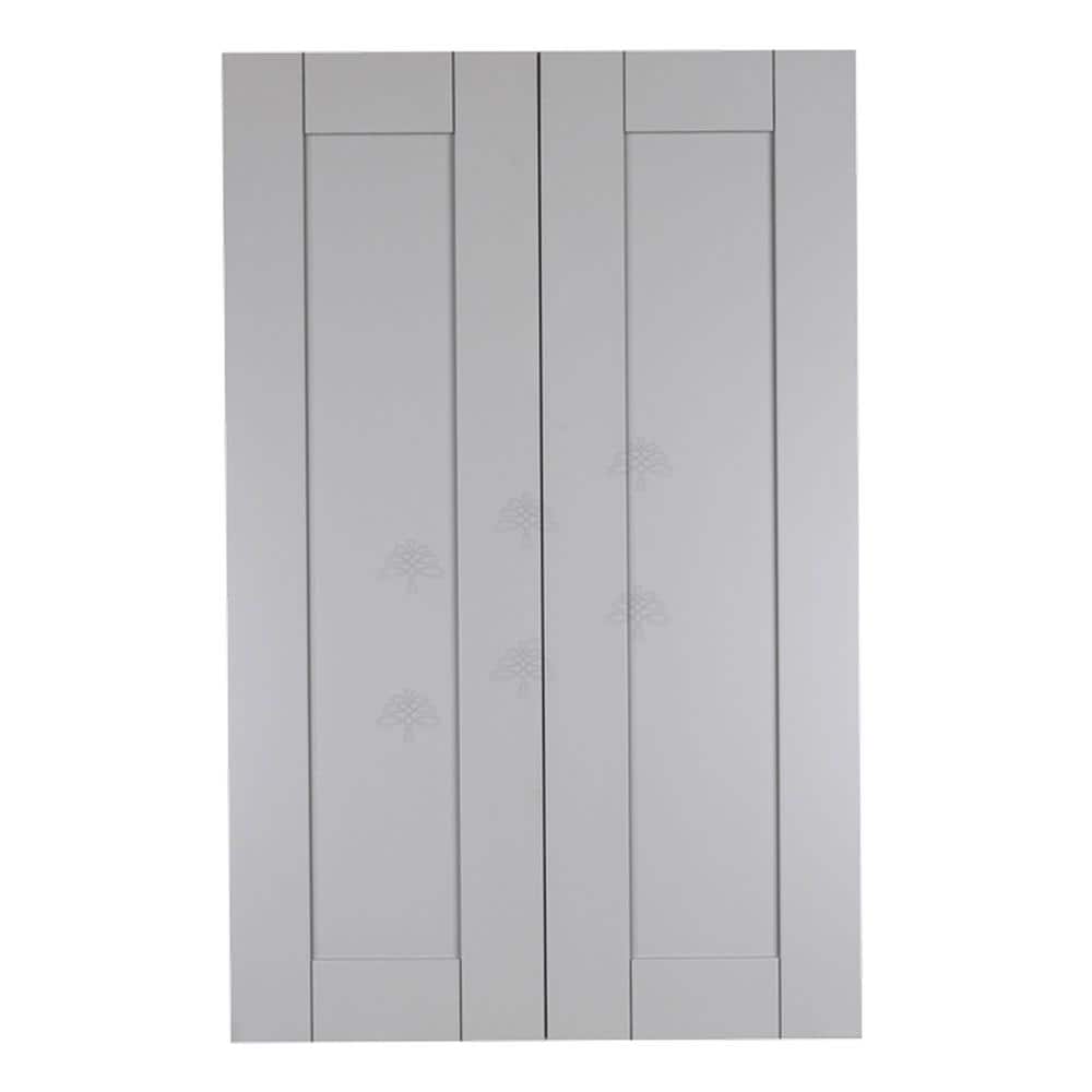 LIFEART CABINETRY Anchester Assembled 24x42x12 in. Wall Cabinet with 2 Doors 3 Shelves in Light Gray