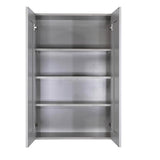LIFEART CABINETRY Anchester Assembled 24x42x12 in. Wall Cabinet with 2 Doors 3 Shelves in Light Gray