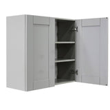 LIFEART CABINETRY Anchester Assembled 33x30x12 in. Wall Cabinet with 2 Doors 2 Shelves in Light Gray