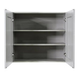 LIFEART CABINETRY Anchester Assembled 33x30x12 in. Wall Cabinet with 2 Doors 2 Shelves in Light Gray