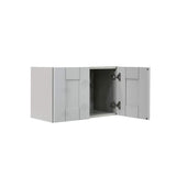 LIFEART CABINETRY Anchester Assembled 36x15x12 in. Wall Cabinet with 2 Doors No Shelf in Light Gray