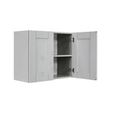 LIFEART CABINETRY Anchester Assembled 36x21x24 in. Wall Cabinet with 2 Doors 1 Shelf in Light Gray