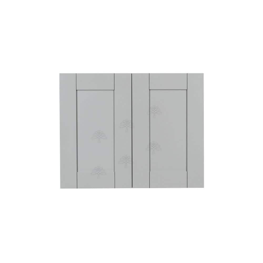 LIFEART CABINETRY Anchester Assembled 36x21x24 in. Wall Cabinet with 2 Doors 1 Shelf in Light Gray